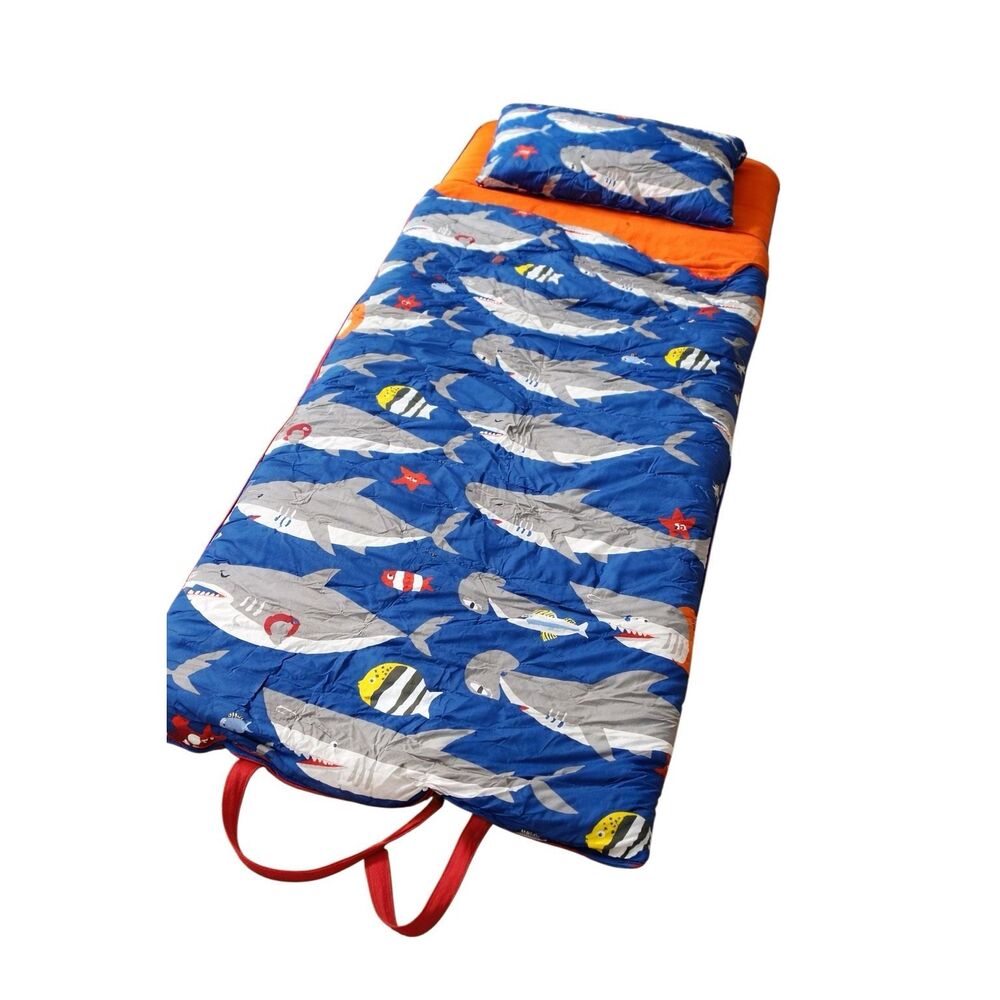 RARE Pottery Barn Kids Sharks & Fish Sleeping Kid's Bag